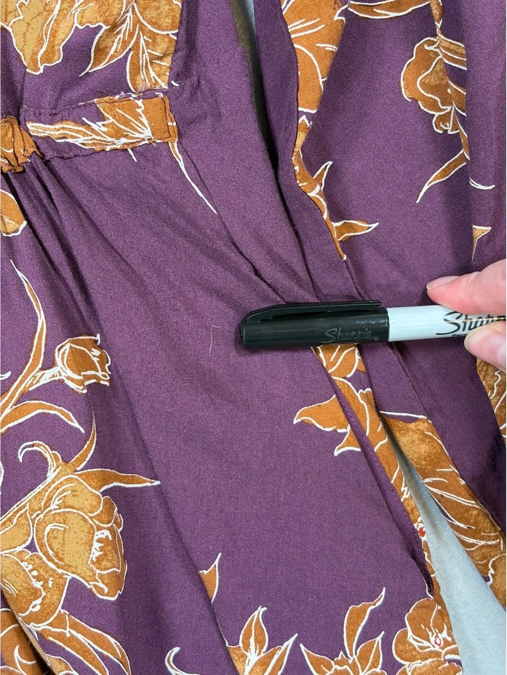 Free People Shake It Floral Long Sleeve Mini Dress Plum Orange Boho Fall Size XS